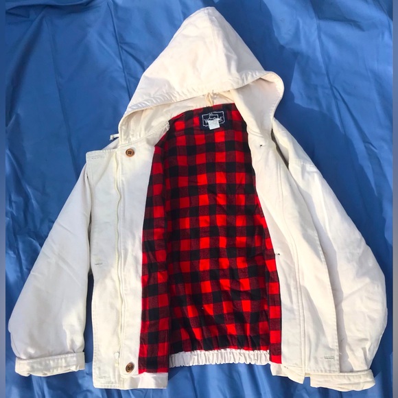 Woolrich Jackets & Blazers - Vintage Cream Woolrich Woman Thinsulate Flannel-lined Coat - M